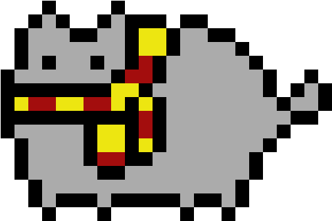 Gryffindor Pusheen - Pusheen Pixel Art (550x410), Png Download