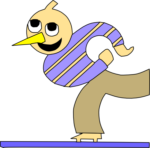 Halloween Pumpkin Skating Clip Art At Clker - Copyright (600x594), Png Download