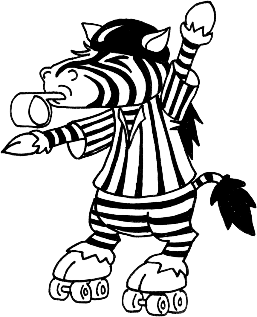 Imagen Relacionada - Zebra Roller Derby (900x1098), Png Download