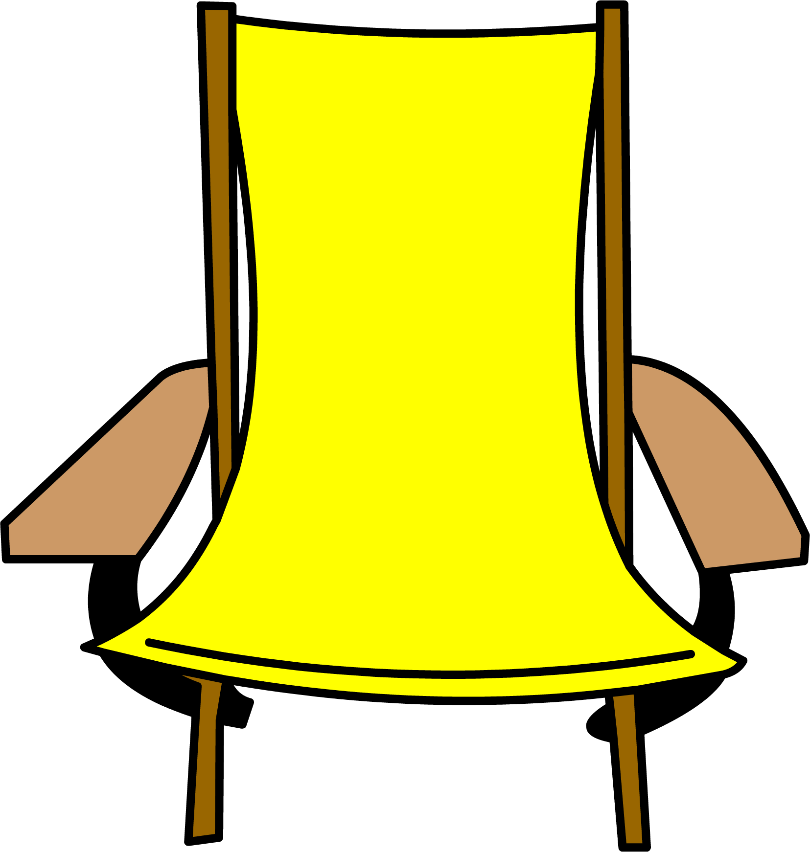 Folding Chair - Png - Club Penguin Outdoor Furniture (1655x1742), Png Download