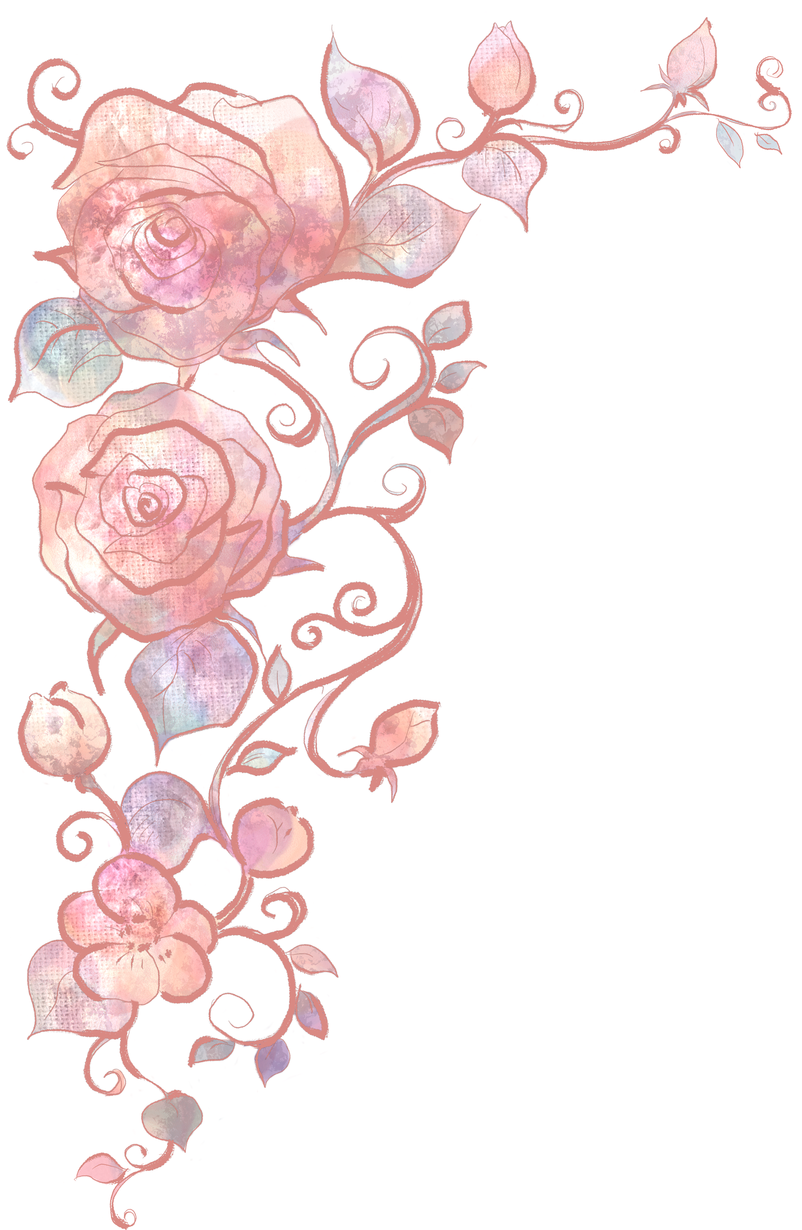 Image Free Stock Art Hand Painted Flowers Transprent - ดอกไม้ การ์ตูน Png (3307x4488), Png Download