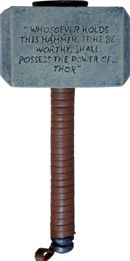 The Leather Wrapped Handle Looks Great As Well The - Words On Mjolnir (416x833), Png Download