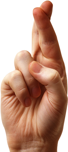 Fingers Png Image - Fingers Crossed Transparent Background (281x529), Png Download