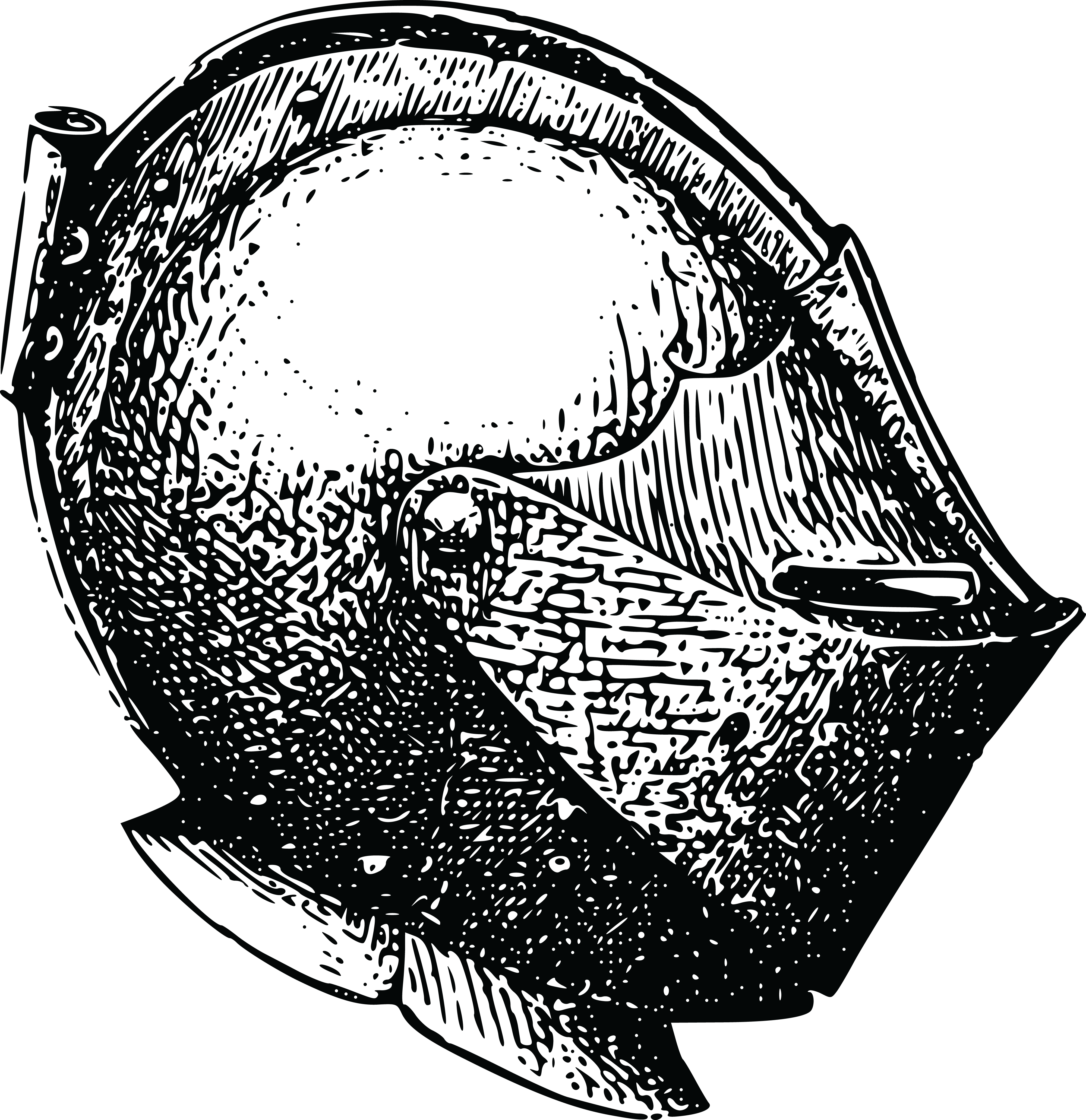 Free Clipart Of A Knight Helmet - Knight Helmet Drawing (4000x4127), Png Download