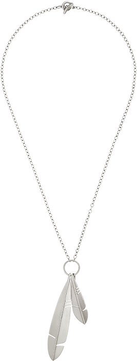 P Native Feather Necklace All Web 90 Ss - Necklace (800x800), Png Download