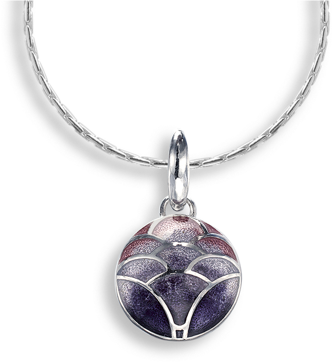 Nicole Barr Designs Sterling Silver Necklace Lotus - Nicole Barr Vitreous Enamel On Sterling Silver Lotus (800x800), Png Download