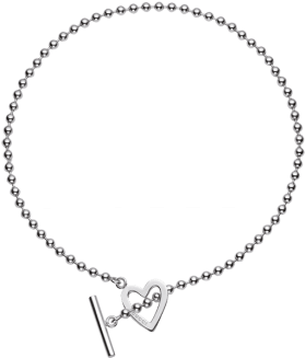 Gucci Toggle Heart Silver Necklace - Dyrberg/kern (350x350), Png Download
