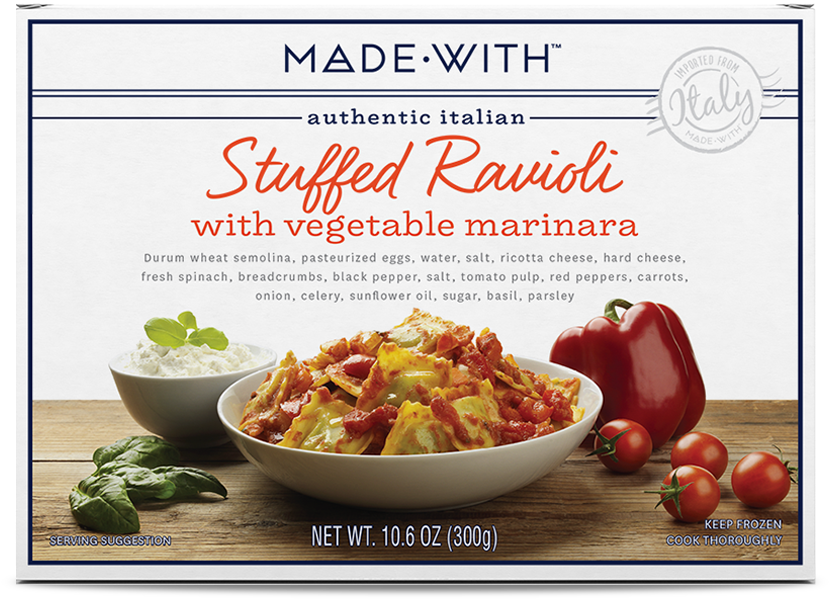 Stuffed Ravioli With Vegetable Marinara - Food (900x700), Png Download