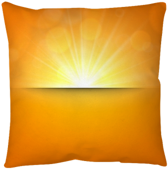 Blurry Orange Background With Lens Flare - Cushion (400x400), Png Download