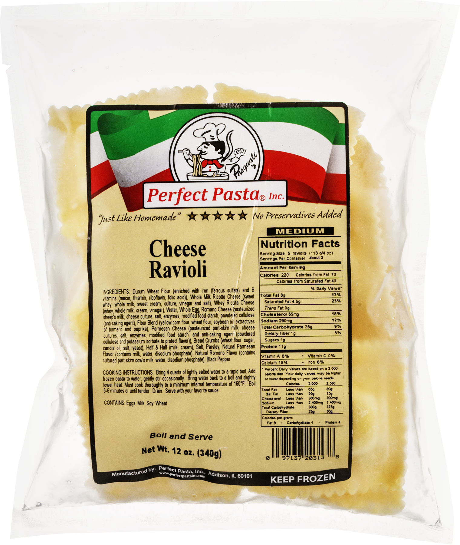 Perfect Pasta Cheese Tortellini, 12.0 Oz (1520x1800), Png Download