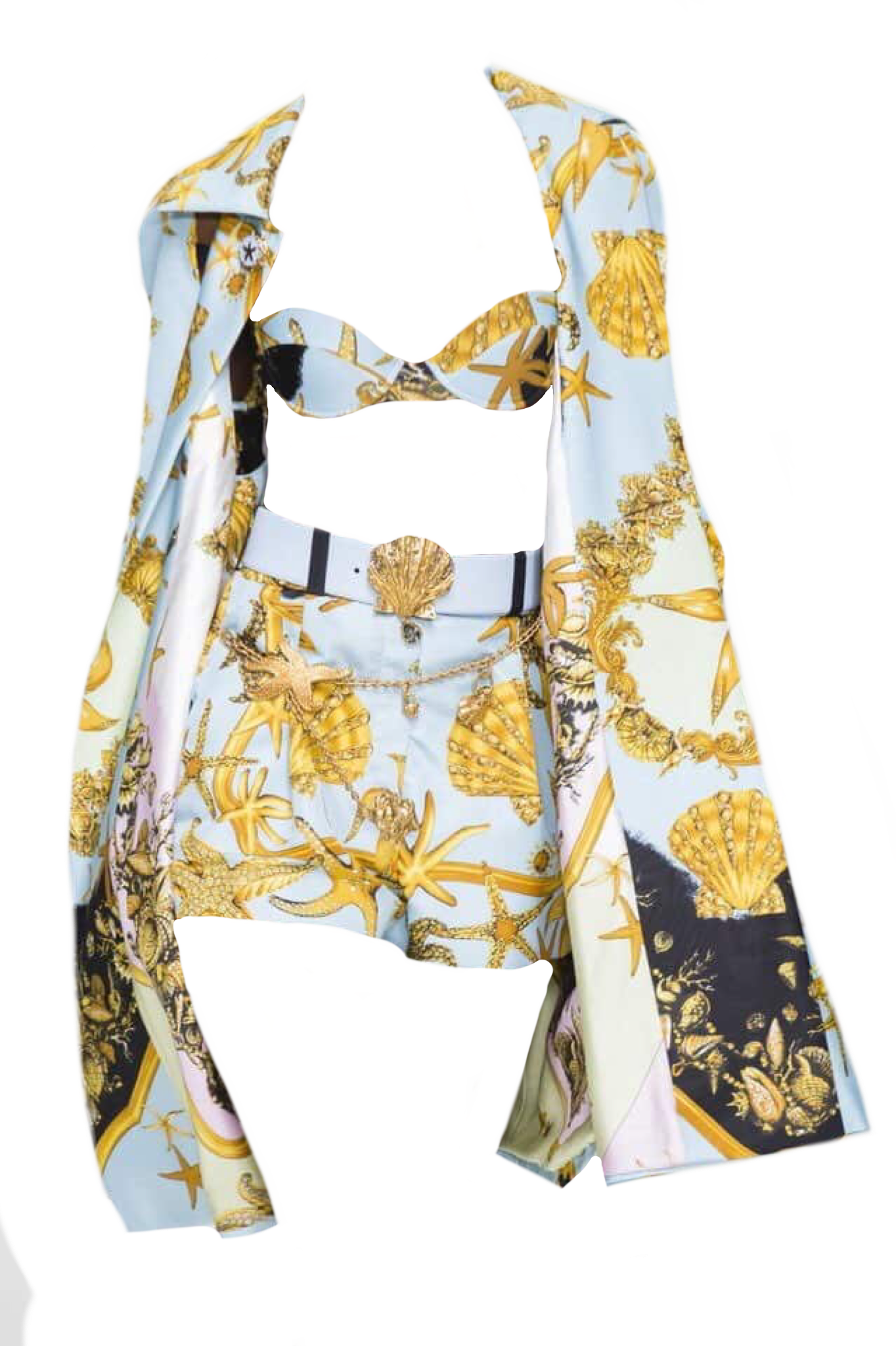 White Gold Outfit Polyvore Moodboard Filler - Clothing (1364x2048), Png Download