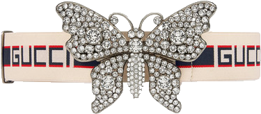 Gucci Stripe Belt With Butterfly (500x500), Png Download