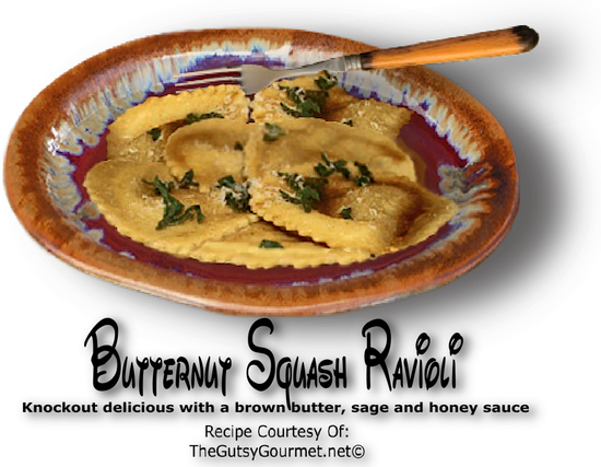 Butternut Squash Ravioli - French Fries (550x427), Png Download