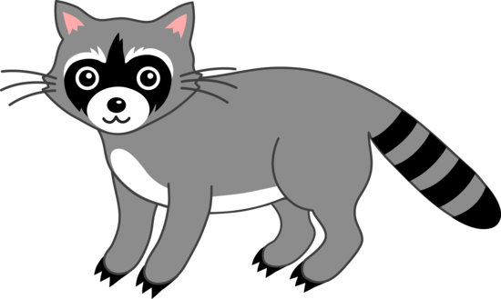 Raccoon Clipart Vector - Raccoon Clip Art (550x329), Png Download