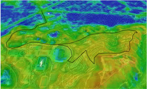 Wind Mapping Along The Rail Track - Painting (903x301), Png Download