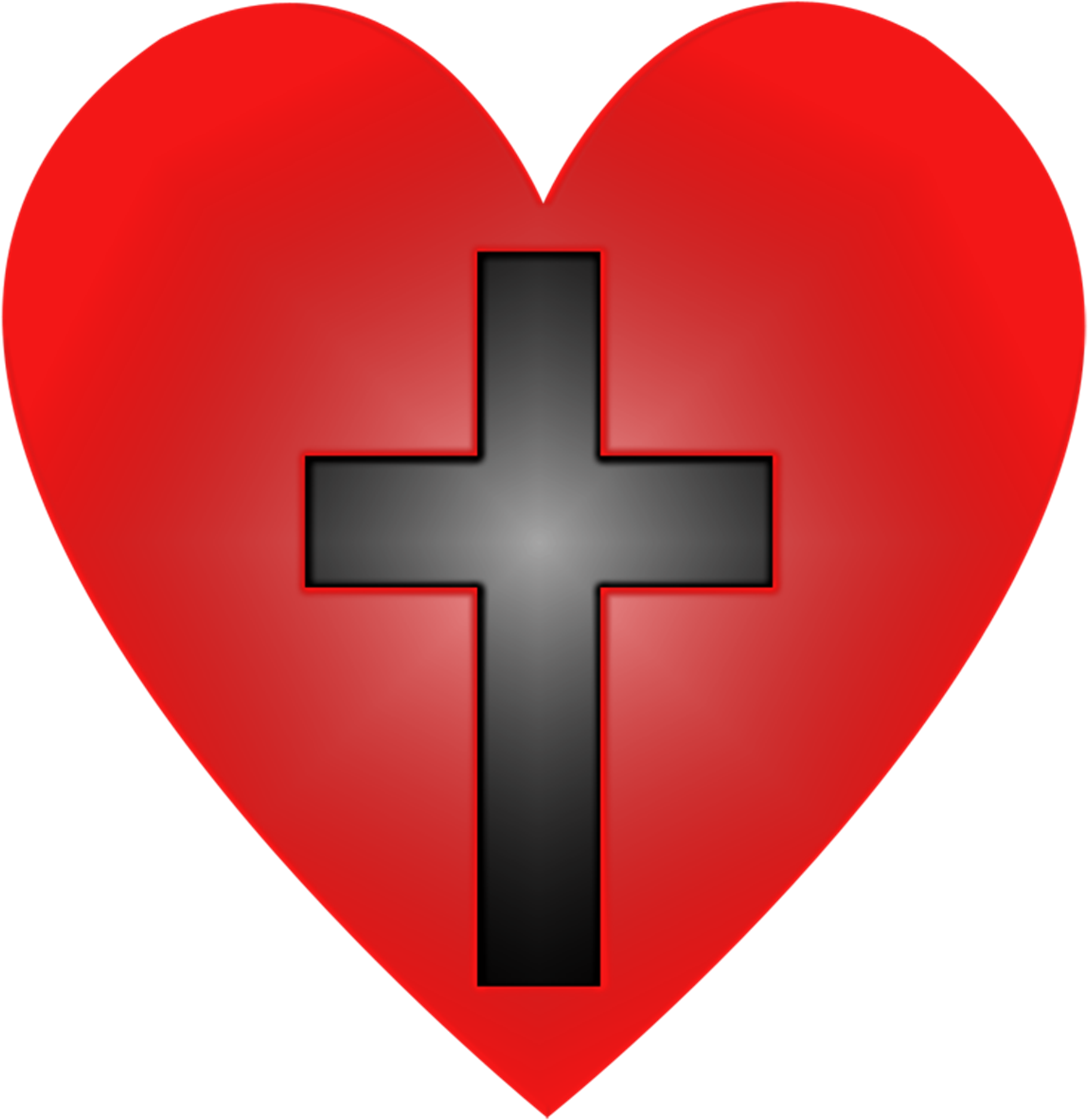 Heart Red Shiny Design Love Jesus 1218006 - Heart Of Christianity (1920x1920), Png Download