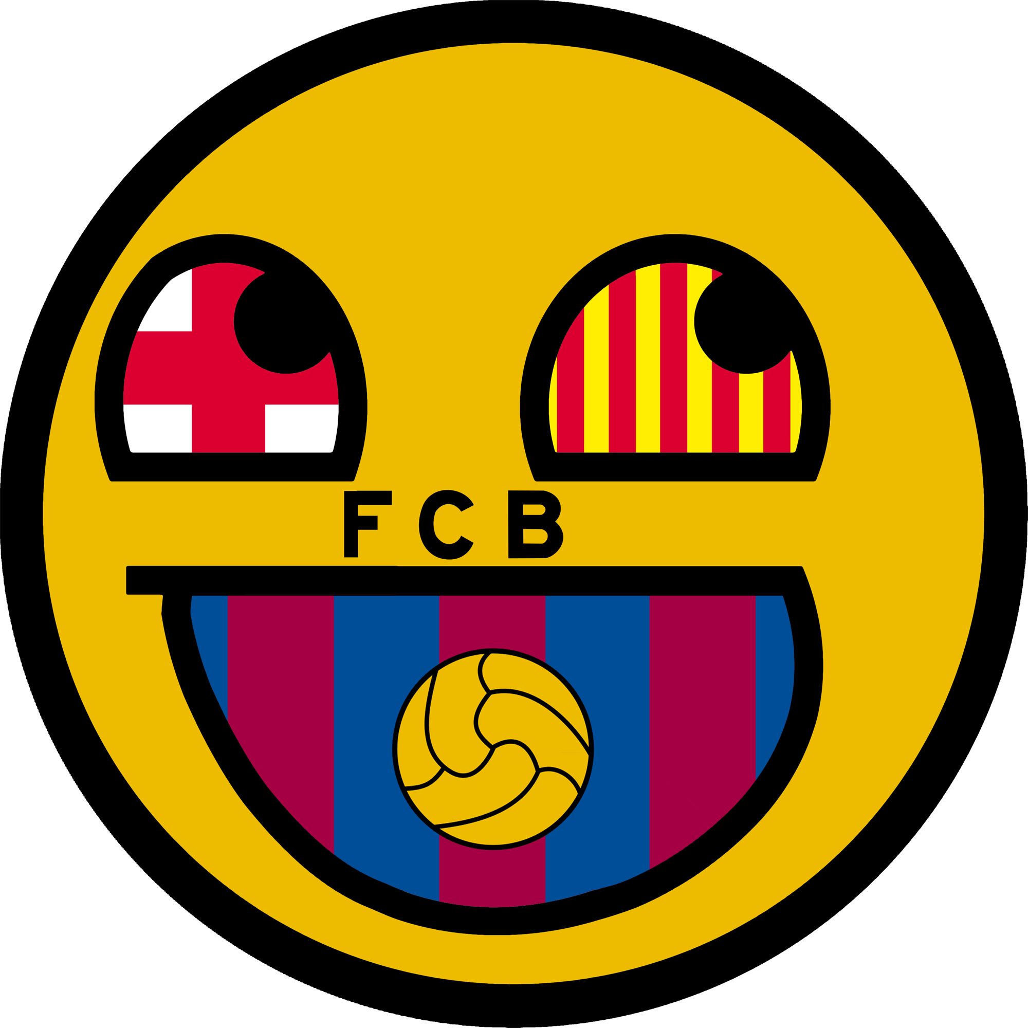 Fc Barcelona Smiley Clipart - Fc Barcelona (2000x2000), Png Download