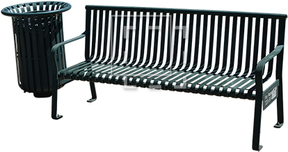 Park Bench And Trash - Park Bench With Transparent Background (450x450), Png Download