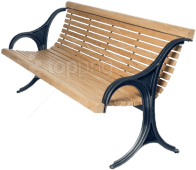 Benches In Wood - Png Cast Iron Park Bench (550x460), Png Download