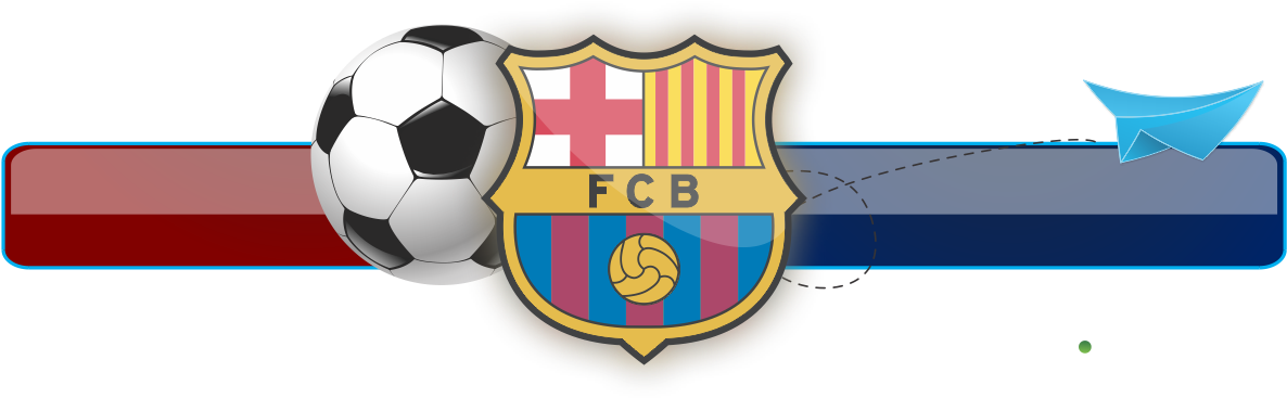 Go To Image - Barcelona Poster Crest 54 Red/blue (1185x442), Png Download