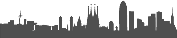 Skyline Barcelona Png - Barcelona City (674x221), Png Download