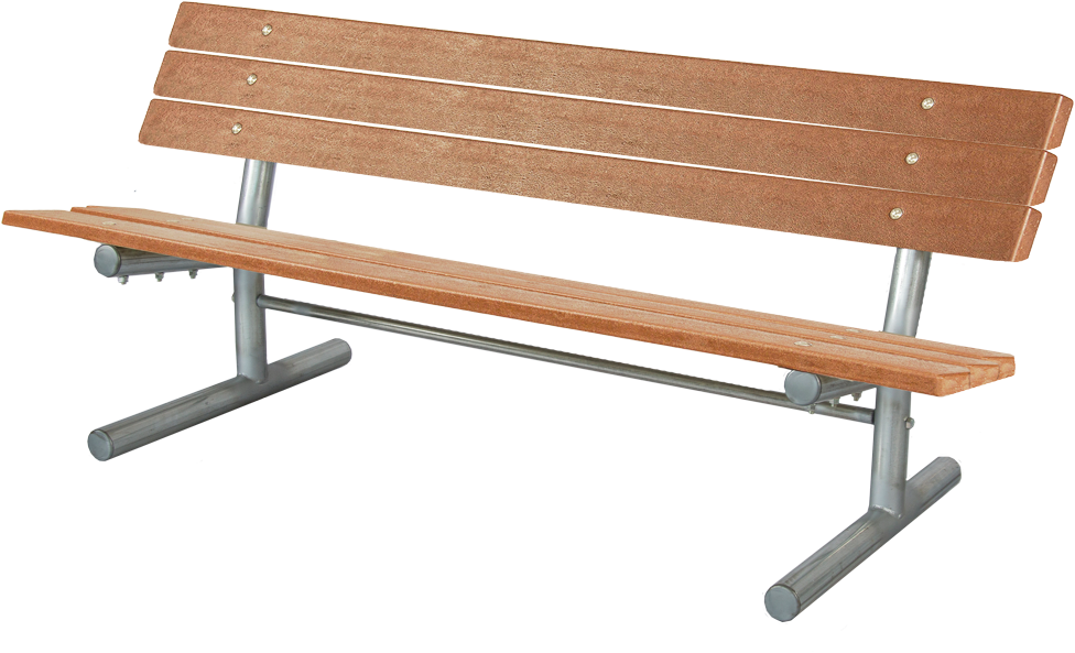 Portable 2-plank Park Bench, Recycled Plastic - Wooden Park Benches (1000x644), Png Download