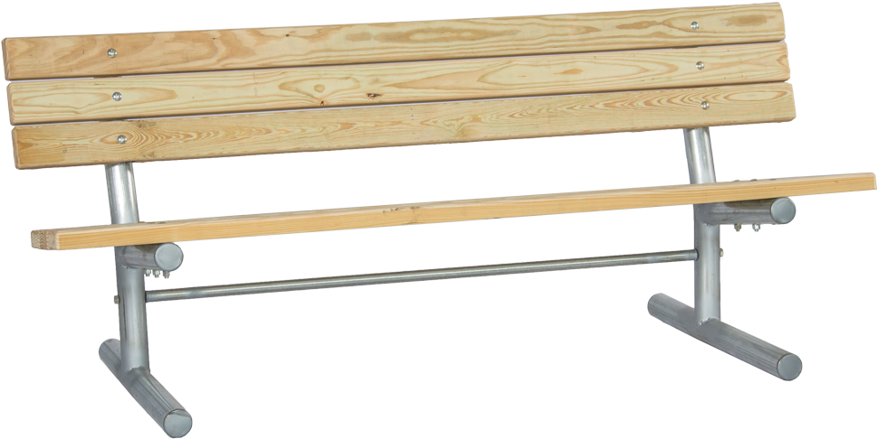 Portable 2-plank Park Bench, Southern Yellow Pine - Bench (1000x538), Png Download