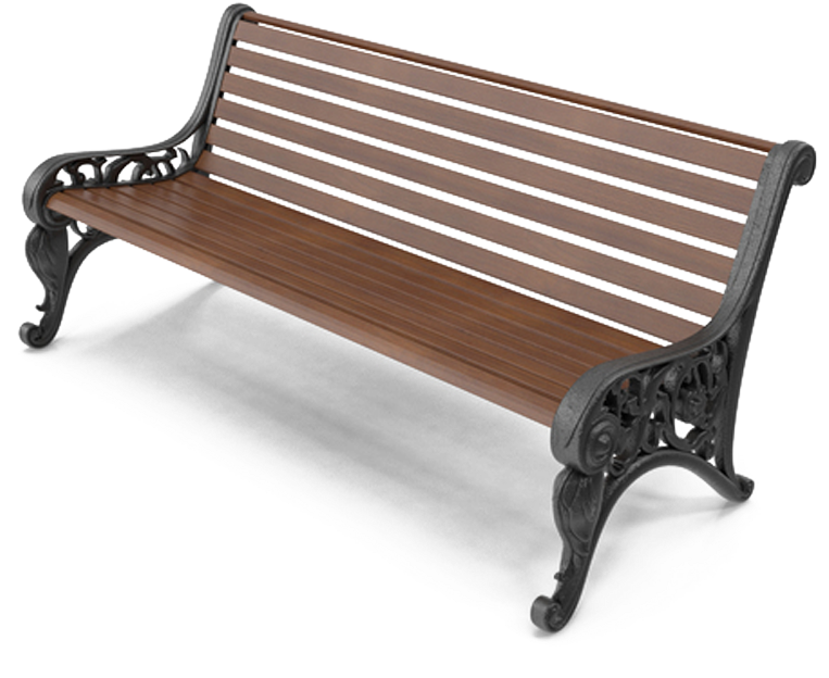 Furniture Clip Art Park Transprent Png Free - Park Bench 3d Model Free (1000x1000), Png Download