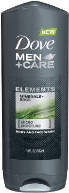 Dove Men Care Elements Minerals Sage Body Wash 18 Oz - Dove Charcoal Body Wash (460x460), Png Download