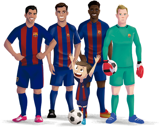 A Personalized Gift For The Idols Of Fc Barcelona - Player (603x494), Png Download