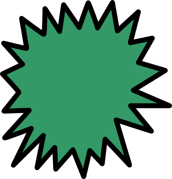 How To Set Use Green Comic Callout Clipart (576x599), Png Download