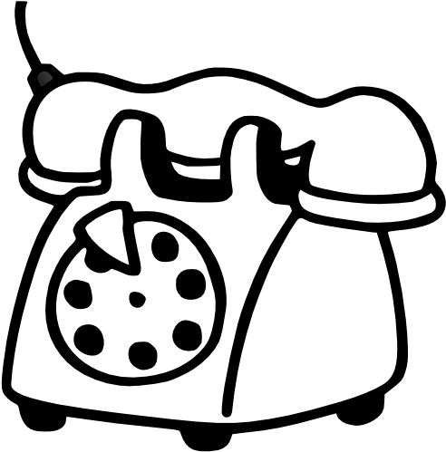 28 Collection Of Telephone Drawing Png - Desenho De Telefone Para Colorir (555x785), Png Download