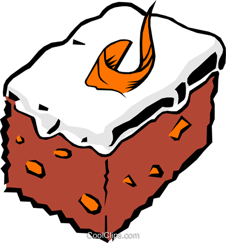 Chocolate Cake Clipart Square Piece Cake - Carrot Cake Clip Art (447x480), Png Download