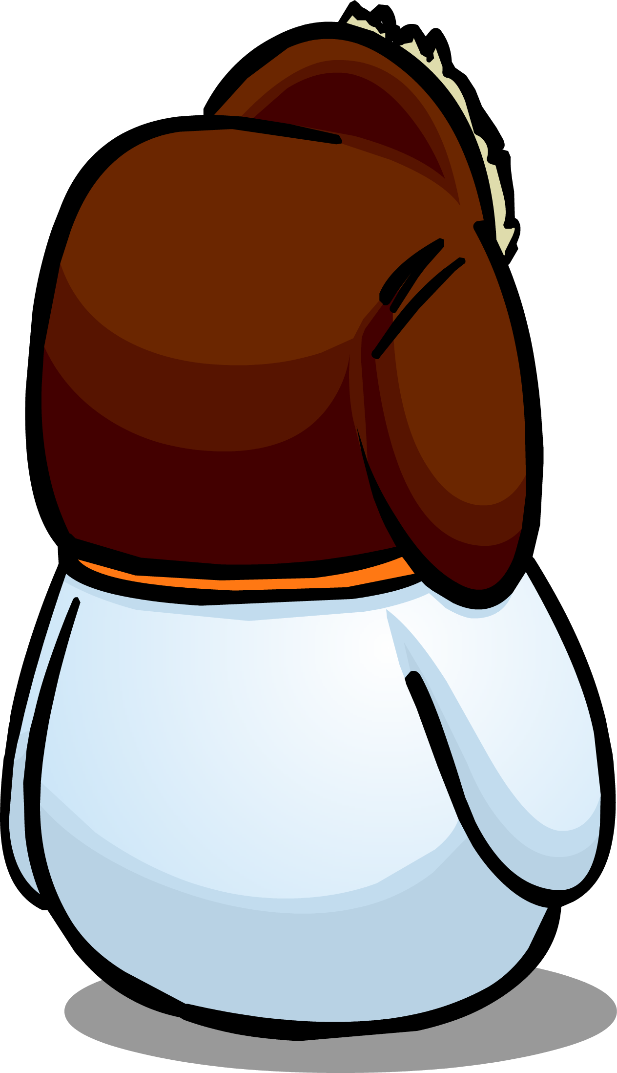 Orange Scarf Snowman Sprite 006 - Scarf (1264x2196), Png Download