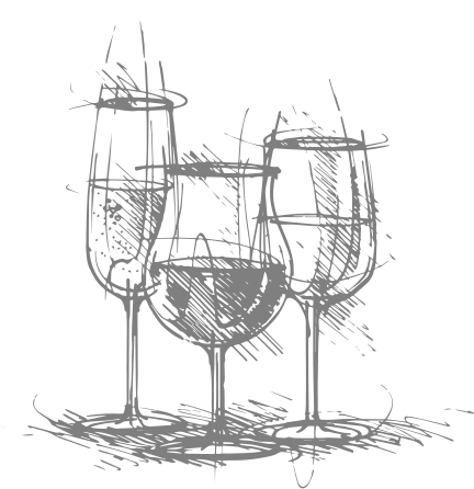 Fontanafredda Produces 8,500,000 Bottles Of Wine Each - Wine Glass Sketch Png (432x446), Png Download