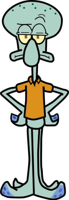 Squidward - Squidward From Spongebob (240x692), Png Download