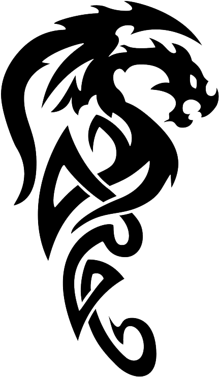 Download - Dragon Tribal Tattoo (450x760), Png Download