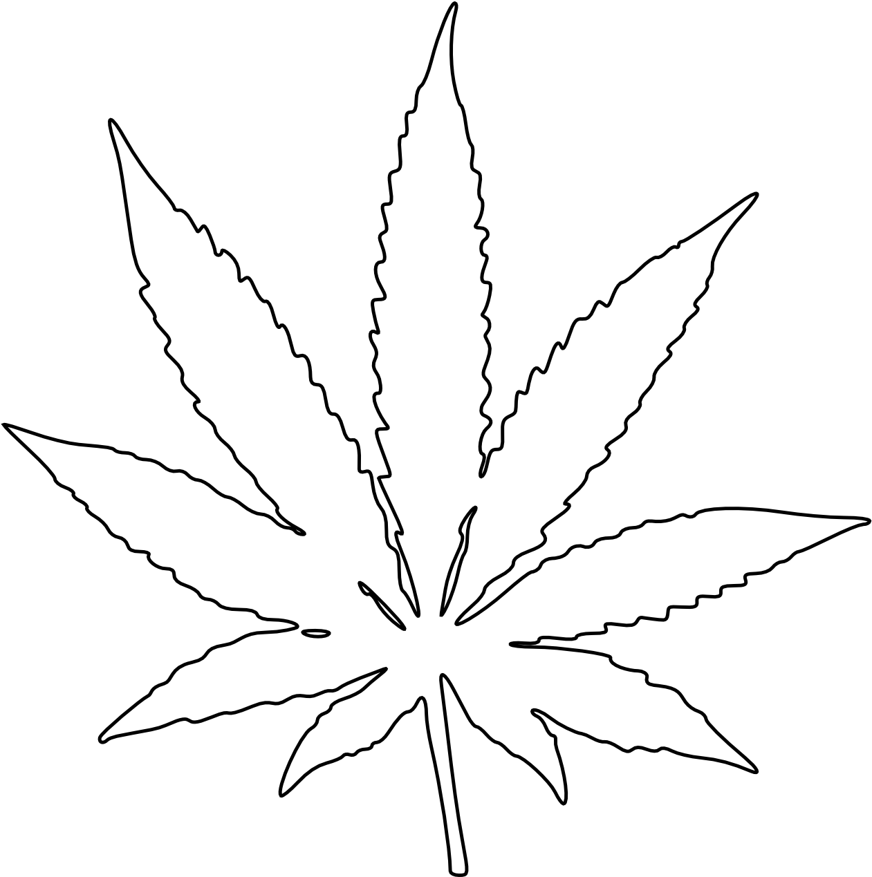 Download Transparent Marijuana Leaf Clip Art Black And White