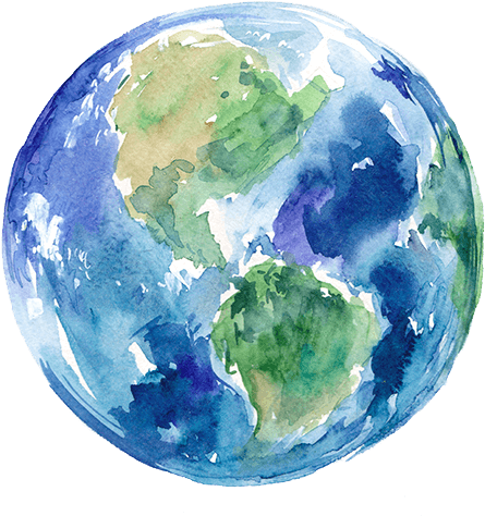 Over 60 Years Of Delivering Remarkable Real Esate Services - Earth Watercolor (500x507), Png Download