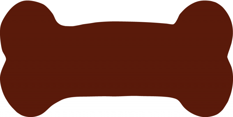 Dog Bone Clipart - Brown Dog Bone Clip Art (800x401), Png Download