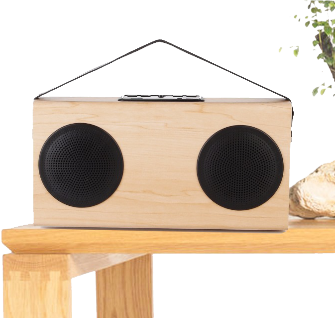 Minimalistic Wood / Bluetooth Speaker - Loudspeaker (1000x637), Png Download