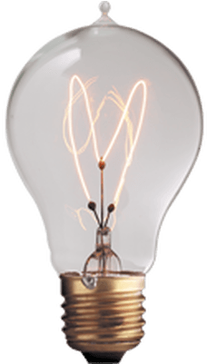 Vintage Light Bulb Photo - Vintage Light Bulb Transparent Background (400x400), Png Download