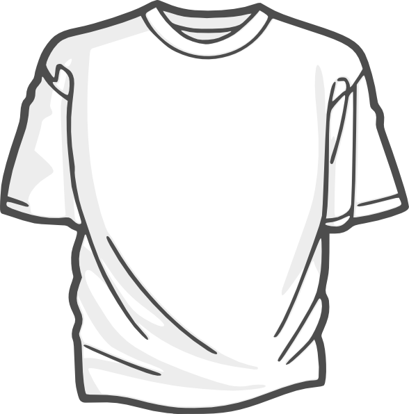 White Tshirt Clip Art At Clker - T Shirt Clip Art (588x596), Png Download