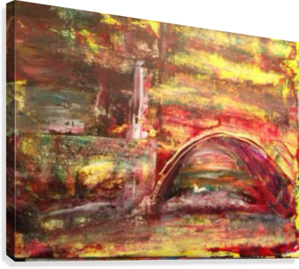 Water Under The Bridge Canvas Print - Canvas Print (429x386), Png Download