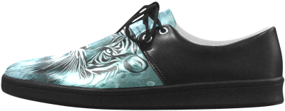 Watercolor Tiger Brogue Lace Up Men's Shoes - Skate Shoe (500x500), Png Download