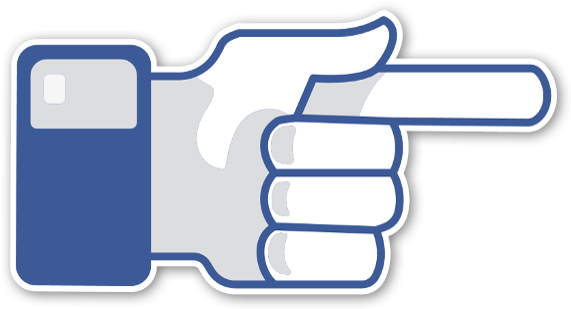 A Pointing Finger Sticker - Blue Pointing Finger Sticker Like (600x338), Png Download