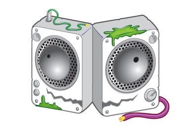 Sucky-speakers - Grossery Gang Lame Laptop (412x406), Png Download