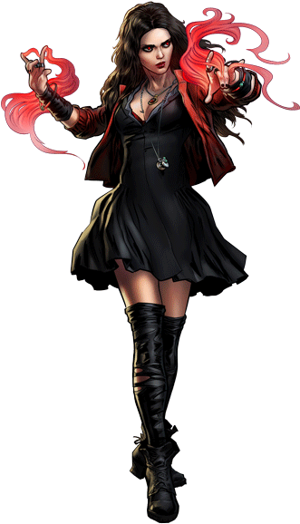 Scarlet Witch - Avengers Alliance 2 Scarlet Witch (383x630), Png Download