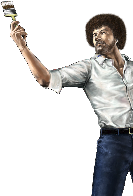 A Quick Section On Bob's Ross Life - Bob Ross No Background (539x785), Png Download