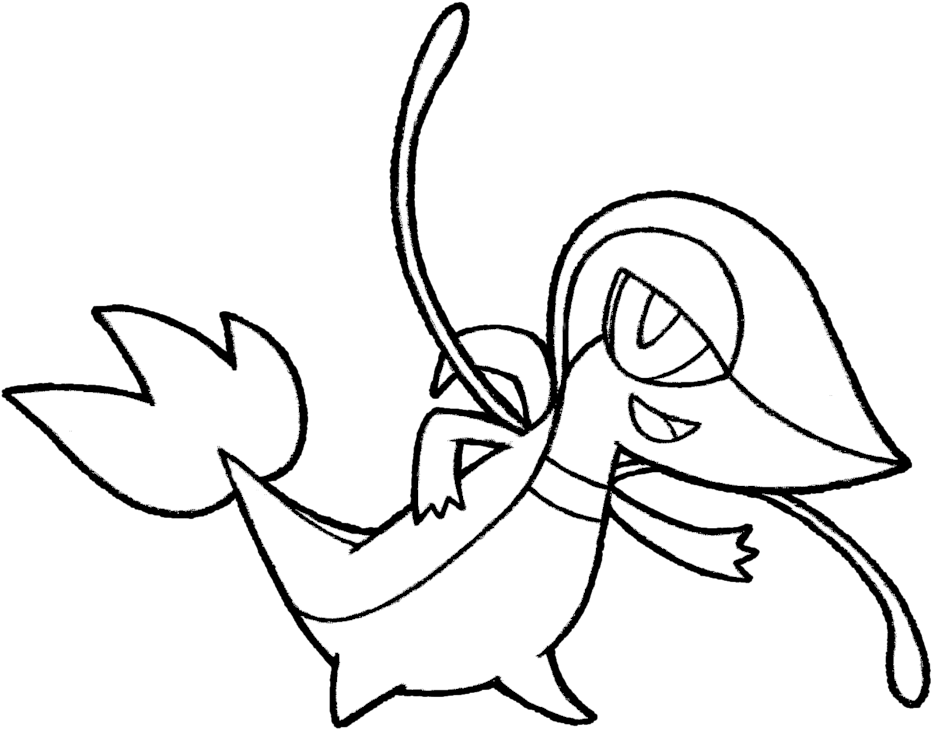 Snivy Drawing - Drawing (1024x896), Png Download